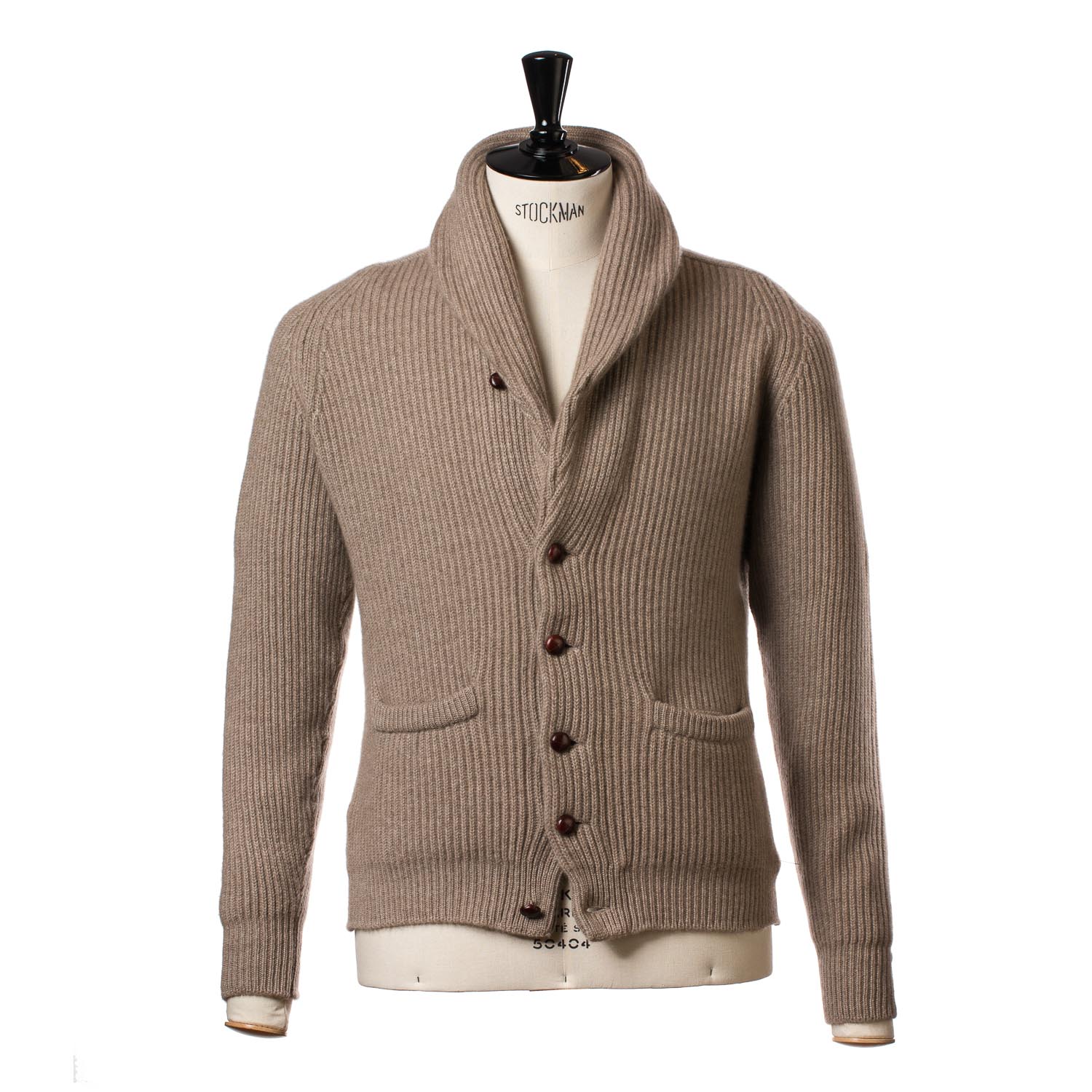 Schal-Cardigan "Shawl-Windsor" aus reinem schottischen 6 Ply-Kaschmir